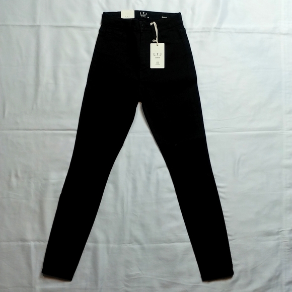 L.T.J. Letters to Juliet Amore Black High Waist Stretch Denim Skinny Jeans Sz 24 - Picture 1 of 6